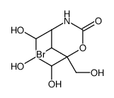 9-bromo-6,7,8-trihydroxy-1-hydroxymethyl-3-oxo-2-oxa-4-azabicyclo[3,3,1]nonane结构式