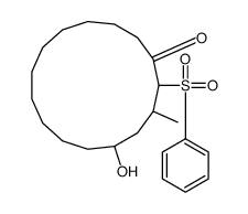 2-(benzenesulfonyl)-5-hydroxy-3-methylcyclopentadecan-1-one Structure