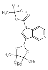 3-(4,4,5,5-四甲基-1,3,2-二氧硼杂环戊烷-2-基)-1H-吡咯并[3,2-c]吡啶-1-甲酸叔丁酯图片