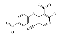 6-chloro-5-nitro-4-(4-nitrophenyl)sulfanylpyridine-3-carbonitrile Structure