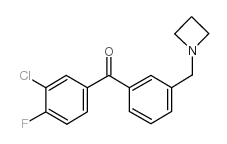 3'-AZETIDINOMETHYL-3-CHLORO-4-FLUOROBENZOPHENONE structure