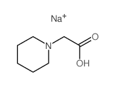 2-(1-piperidyl)acetic acid Structure