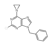 6-aziridin-1-yl-9-benzyl-2-chloro-purine结构式