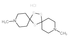 3,11-Dimethyl-7,14,15-trithia-3,11-diazadispiro(5.1.5.2)pentadecane结构式