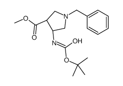 methyl (3S,4R)-1-benzyl-4-[(2-methylpropan-2-yl)oxycarbonylamino]pyrrolidine-3-carboxylate Structure