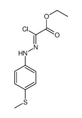 ethyl 2-chloro-2-[(4-methylsulfanylphenyl)hydrazinylidene]acetate结构式