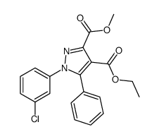 4-O-ethyl 3-O-methyl 1-(3-chlorophenyl)-5-phenylpyrazole-3,4-dicarboxylate结构式