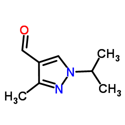 1-Isopropyl-3-methyl-1H-pyrazole-4-carbaldehyde结构式