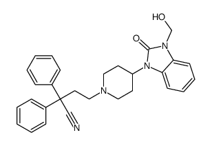 4-[4-[3-(hydroxymethyl)-2-oxobenzimidazol-1-yl]piperidin-1-yl]-2,2-diphenylbutanenitrile Structure