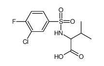 N-[(3-Chloro-4-fluorophenyl)sulfonyl]valine Structure