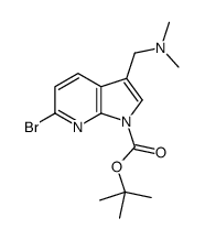 2-Methyl-2-propanyl 6-bromo-3-[(dimethylamino)methyl]-1H-pyrrolo[ 2,3-b]pyridine-1-carboxylate Structure