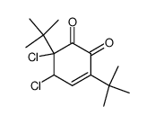 3,6-di-tert-butyl-5,6-dichlorocyclohex-3-ene-1,2-dione结构式