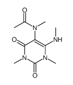 Uracil,1,3-dimethyl-5-N-methylacetamido-6-methylamino- (6CI) Structure