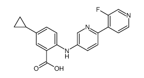 5-cyclopropyl-2-(3'-fluoro-2,4'-bipyridin-5-ylamino)benzoic acid结构式