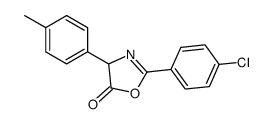 2-(4-chlorophenyl)-4-(4-methylphenyl)-4H-1,3-oxazol-5-one Structure