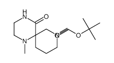 1-Benzyl8-tert-butyl5-oxo-1,4,8-triazaspiro[5.5]undecane-1,8-dicarboxylate Structure