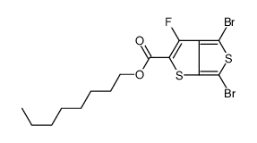 4,6-二溴-3-氟噻吩并[3,4-b]噻吩-2-甲酸正辛酯结构式