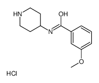 3-methoxy-N-(4-piperidyl)benzamide hydrochloride Structure