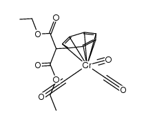 exo-(C7H7CH(CO2C2H5)2)Cr(CO)3 Structure