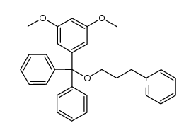 ((3,5-dimethoxyphenyl)(3-phenylpropoxy)methylene)dibenzene Structure