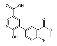 5-(4-fluoro-3-methoxycarbonylphenyl)-6-oxo-1H-pyridine-3-carboxylic acid结构式