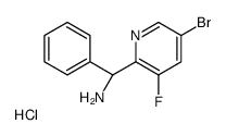 (S)-1-(5-Bromo-3-fluoro-2-pyridinyl)-1-phenylmethanamine hydrochl oride (1:1) Structure