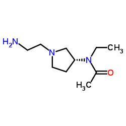 N-[(3R)-1-(2-Aminoethyl)-3-pyrrolidinyl]-N-ethylacetamide Structure