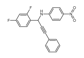 N-(4-nitrophenyl)-3-amino-3-(2,4-difluorophenyl)-1-phenylprop-1-yne结构式