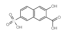 2-Naphthalenecarboxylicacid, 3-hydroxy-7-sulfo- Structure