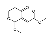 (Z)-2-methoxy-3-methoxycarbonylmethylene-2,3,5,6-tetrahydro-4-pyranone Structure