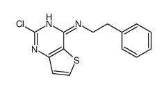 2-Chloro-N-(2-phenylethyl)thieno[3,2-d]pyrimidin-4-amine结构式