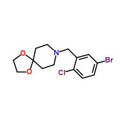 8-(5-Bromo-2-chlorobenzyl)-1,4-dioxa-8-azaspiro[4.5]decane Structure