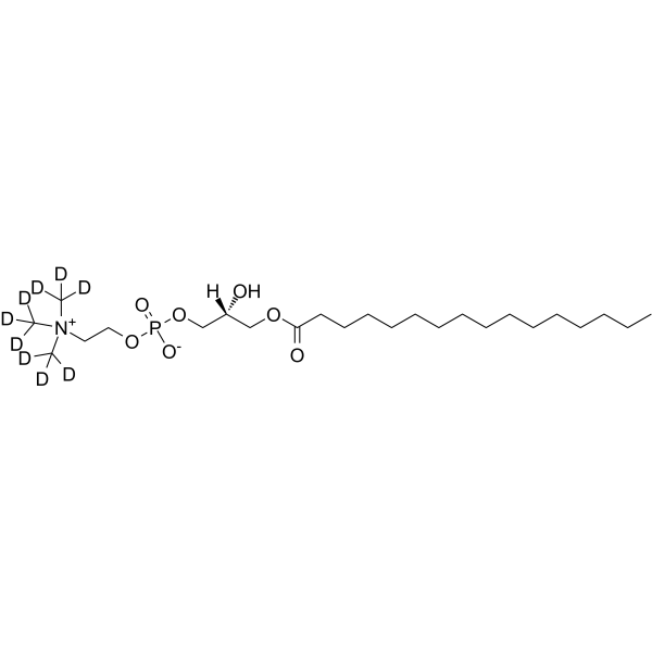 1-Palmitoyl-sn-glycero-3-phosphocholine-d9-1 Structure