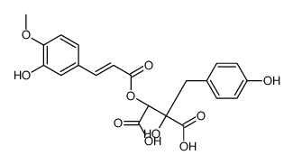 (2R,3S)-2-hydroxy-3-[(E)-3-(3-hydroxy-4-methoxyphenyl)prop-2-enoyl]oxy-2-[(4-hydroxyphenyl)methyl]butanedioic acid结构式