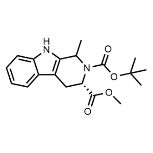 2-(tert-butyl) 3-methyl (3S)-1-methyl-1,3,4,9-tetrahydro-2H-pyrido[3,4-b]indole-2,3-dicarboxylate Structure