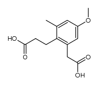 3-[2-(carboxymethyl)-4-methoxy-6-methylphenyl]propionic acid Structure