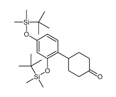 4-[2,4-bis[[tert-butyl(dimethyl)silyl]oxy]phenyl]cyclohexan-1-one Structure