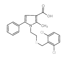 1-(2,6-DICHLOROBENZYL)THIOETHYL-2-METHYL 5-PHENYLPYRROLE-3-CARBOXYLIC ACID picture