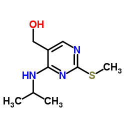 5-Pyrimidinemethanol, 4-[(1-methylethyl)amino]-2-(methylthio)-结构式