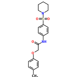 2-(4-Methylphenoxy)-N-[4-(1-piperidinylsulfonyl)phenyl]acetamide Structure