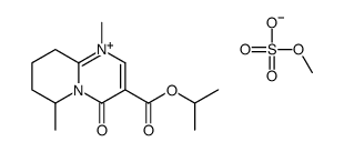 methyl sulfate,propan-2-yl 1,6-dimethyl-4-oxo-6,7,8,9-tetrahydropyrido[1,2-a]pyrimidin-1-ium-3-carboxylate Structure