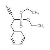 Phosphonic acid,(1-cyano-2-phenylethyl)-, diethyl ester (9CI) Structure