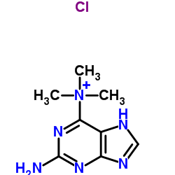 2-amino-N,N,N-trimethyl-9H-purine-6-ylammonium chloride Structure