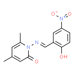 1-[(2-hydroxy-5-nitrobenzylidene)amino]-4,6-dimethyl-2(1H)-pyridinone picture