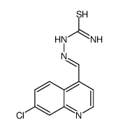 2-((7-CHLOROQUINOLIN-4-YL)METHYLENE)HYDRAZINECARBOTHIOAMIDE结构式