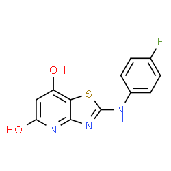 2-(4-FLUOROPHENYLAMINO)THIAZOLO[4,5-B]PYRIDINE-5,7-DIOL structure