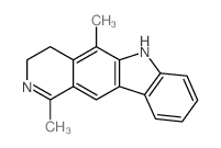 6H-Pyrido[4,3-b]carbazole, 3,4-dihydro-1,5-dimethyl- Structure