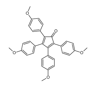 2,3,4,5-tetrakis(4-methoxyphenyl)cyclopenta-2,4-dien-1-one Structure