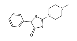 2-(4-methylpiperazin-1-yl)-5-phenyl-1,3-thiazol-4-one结构式