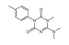 6-dimethylamino-1-methyl-3-p-tolyl-1H-[1,3,5]triazine-2,4-dione结构式